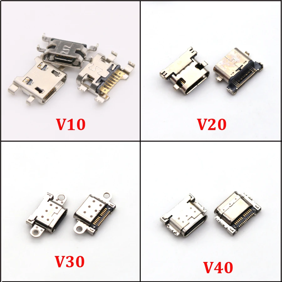 2pcs Micro USB Charging Port Jack Socket Connector Type C Dock Plug For LG V10 H815 V20 H910 H915 H918 H990 VS995 V30 H930 H933