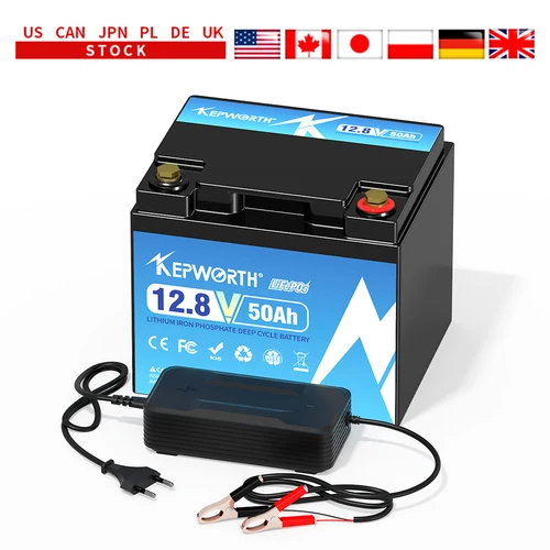 新しいリン酸鉄リチウムバッテリー、12.8V 50Ah 100Ah、ディープサイクル、モーター、スクーター、キャンピングカー、ゴルフカート、オフロード用LiFePO4