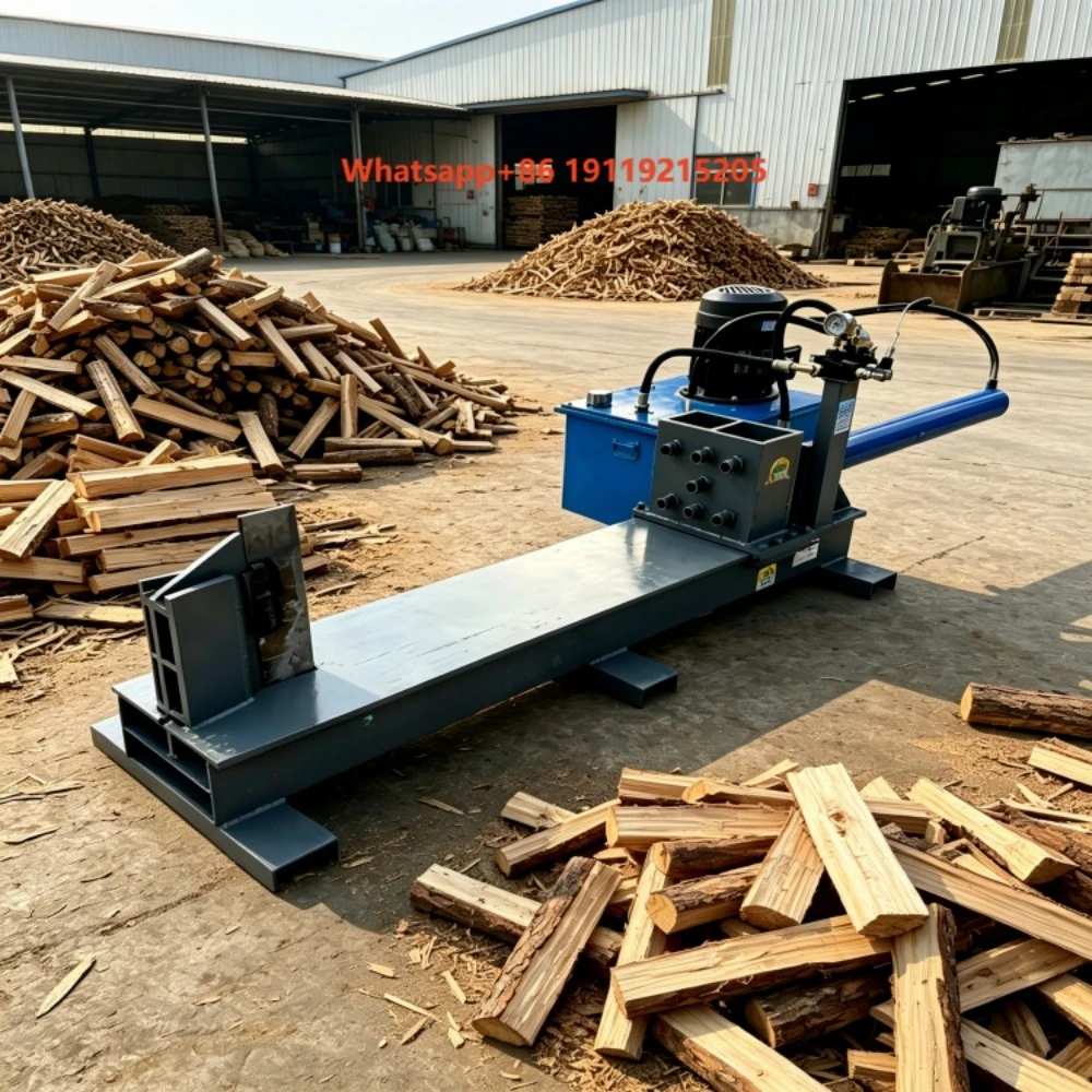 25 Ton Horizontal Hydraulic Log Splitter 7.5kw Electric with 50L Oil Tank for Home Commercial Firewood Processing