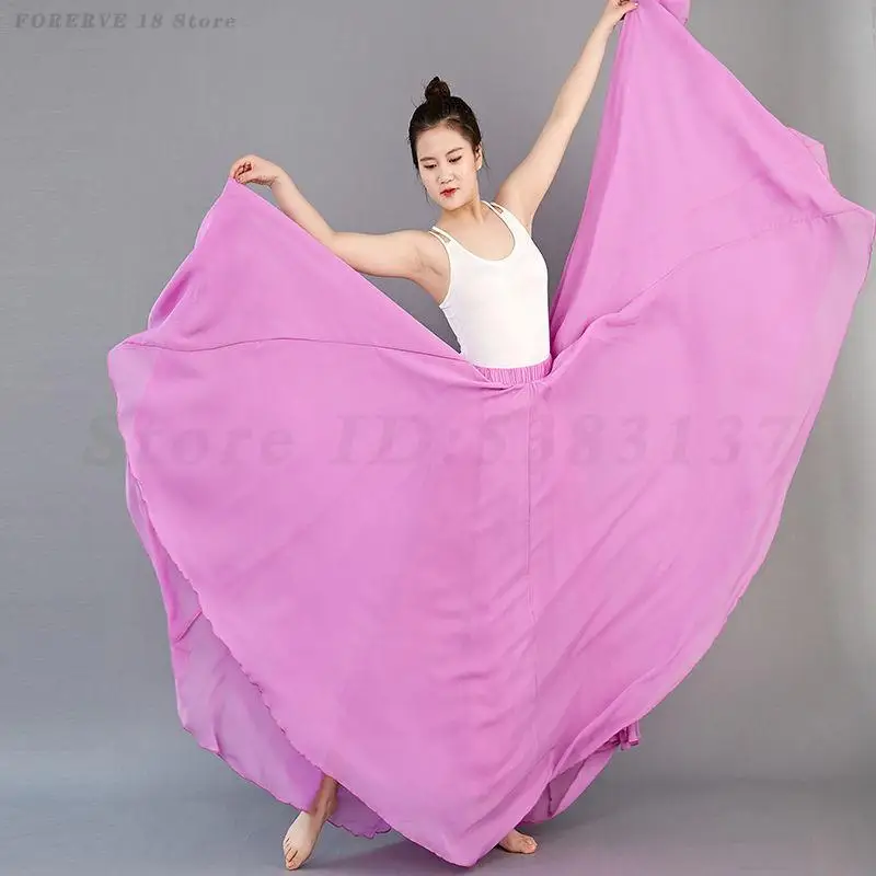 Kobiety cygańskie długie spódnice szyfonowa baletowa spódnica do tańca brzucha występ na scenie duża spódnica typu swing Yi ujgurskie tybetańskie kostiumy do tańca