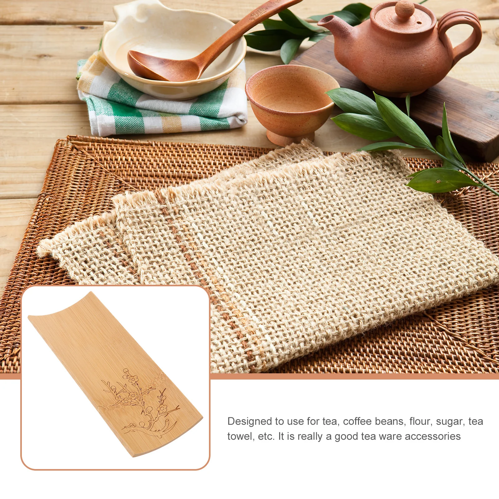 

Bamboo Carved Tea Set Towel Rest Teaware Accessories Cushion Mat Holder Ceremony Tray Desktop