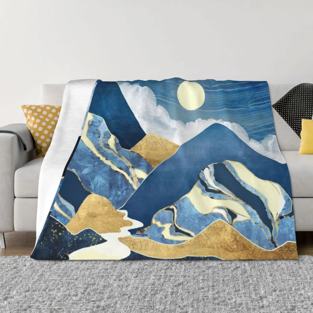 

Moon River Throw Blanket Decorative Sofa decorative manga Blankets