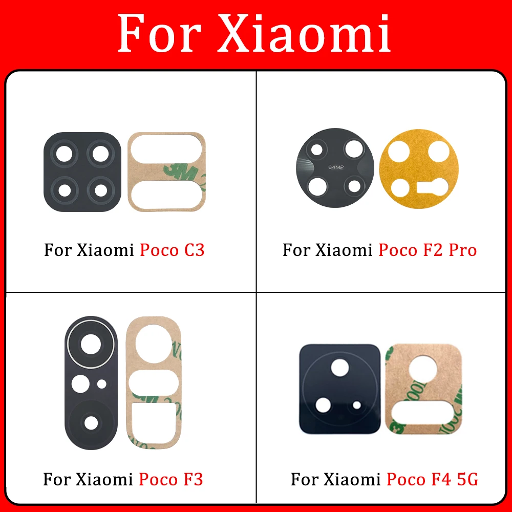 

Camera Lens For Xiaomi Poco X4 X3 GT F3 F4 F2 Pro C3 M3 M4 Pro 4G 5G Back Rear Camera Glass Lens Glue Sticker Adhesive Tools