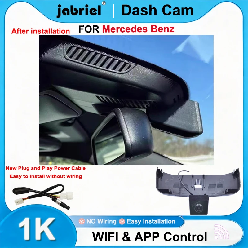 Jabriel for Mercedes Benz V Class w447 v200d v220d v250 v250d v300d EQV METRIS Marco Polo 2014-2021 1080P Plug and Play Car DVR