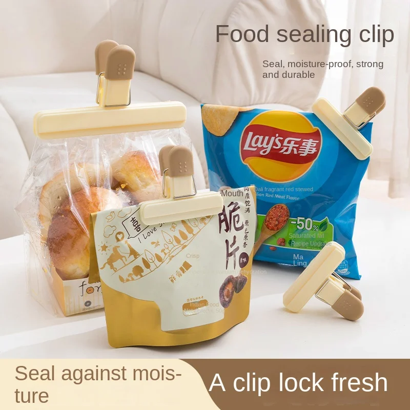 

3855 Food Sealing Clip Kitchen Moisture-proof Fresh-keeping Plastic Bag Snack Sealing Clip Food Milk Powder Tea Sealing Clip