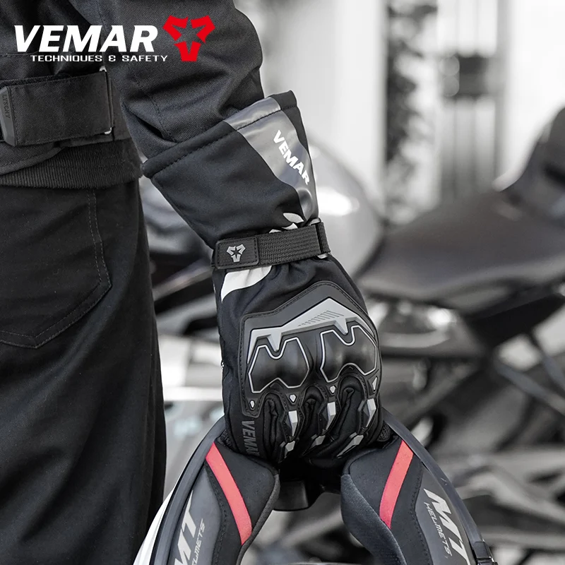 

VEMAR Waterproof Winter Motorcycle Gloves for Men Women, Comfortable Thermal Warm Anti-Slip Protection Riding Gloves