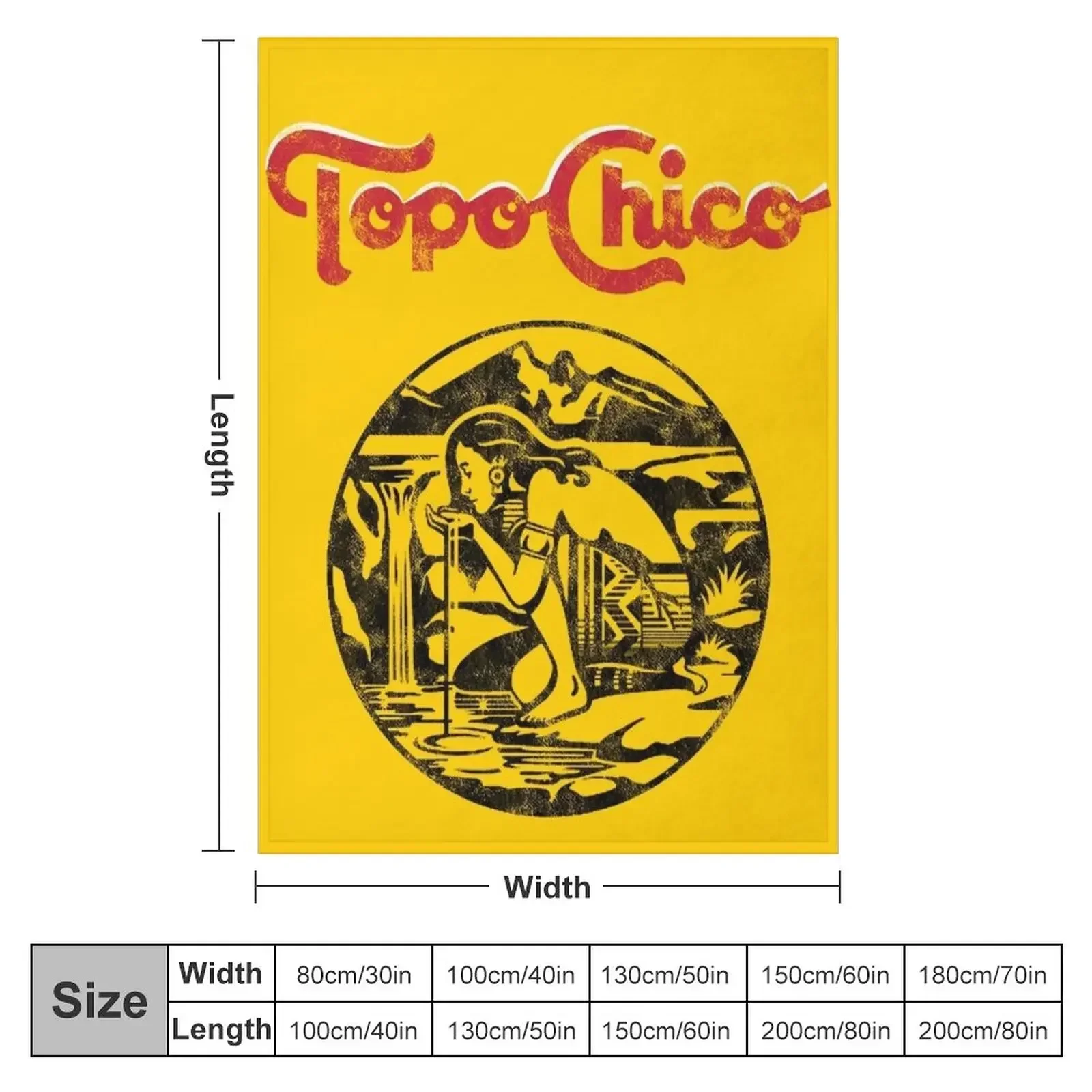 aztec princess - Topo Chico agua mineral worn and washed logo (sparkling mineral water) Throw Blanket Picnic Soft Plaid Blankets