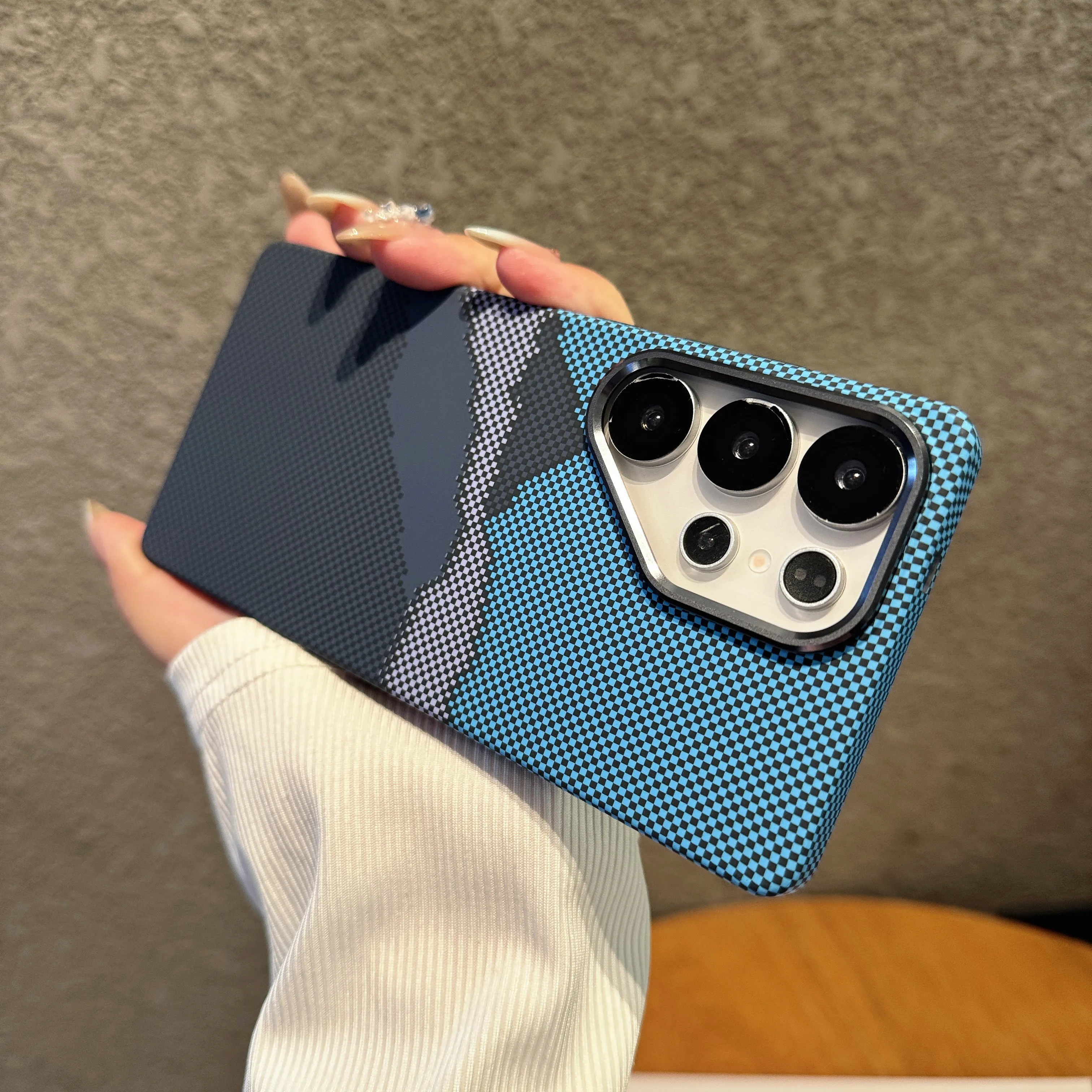 

For Samsung Galaxy S25 S24 S23 Ultra Luxury Carbon Fiber MagSfae Phone Case for S25 Ultra Alloy Lens Wireless Charging PC Cover