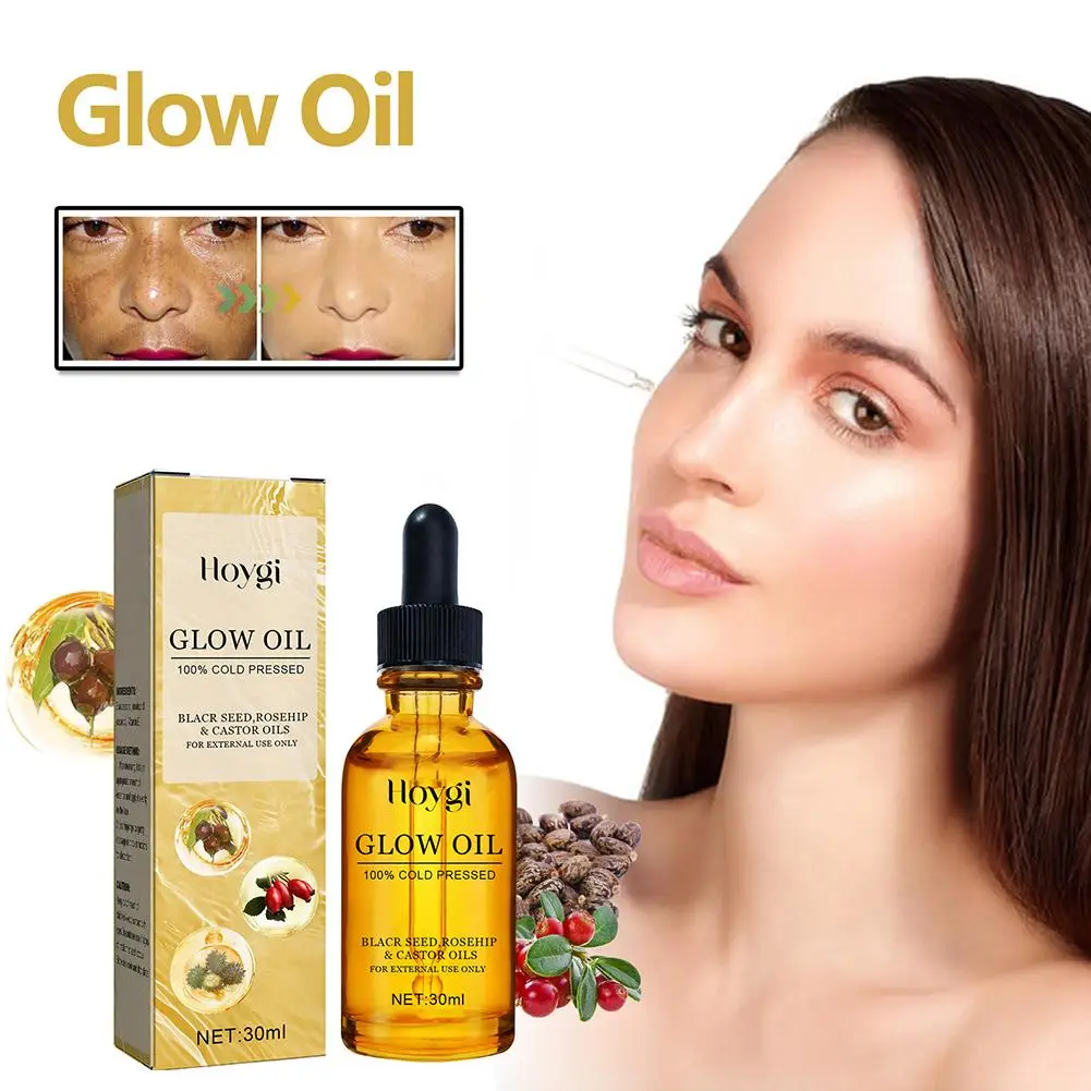 Rosehip Oil Black Seed Oil Castor Oil Face Serum Face-pure Cold Pressed Natural Moisturizing Face Non-greasy Oil Ski Q7v3