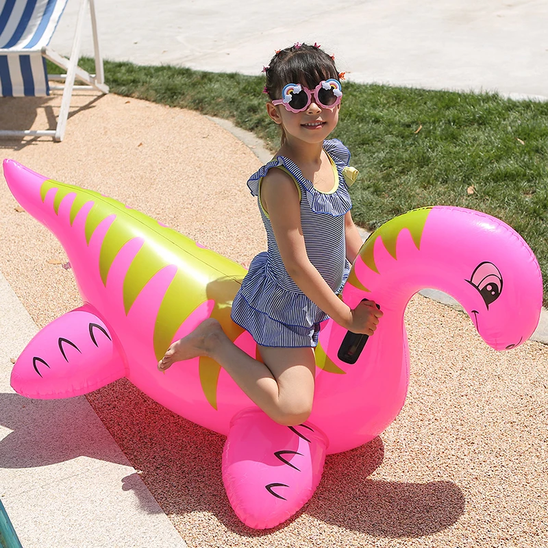 Passeio inflável em brinquedos dragão vermelho com alças piscina flutuante para crianças verão piscina jangada diversão piscinas de praia festas decoração