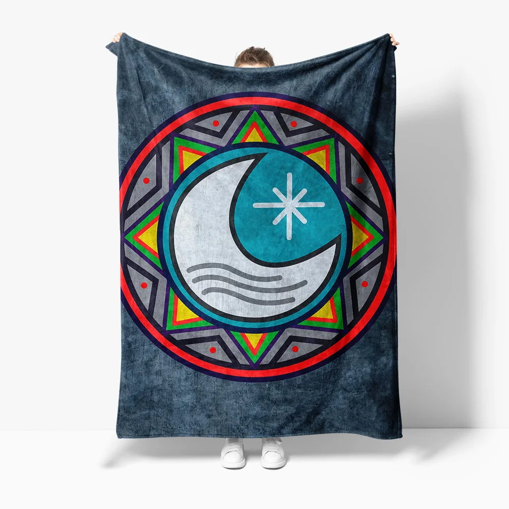 

Одеяло с этническим узором, флисовое одеяло с геометрическим узором, декор для стен в стиле бохо, мягкое теплое покрывало со звездой и ночным принтом