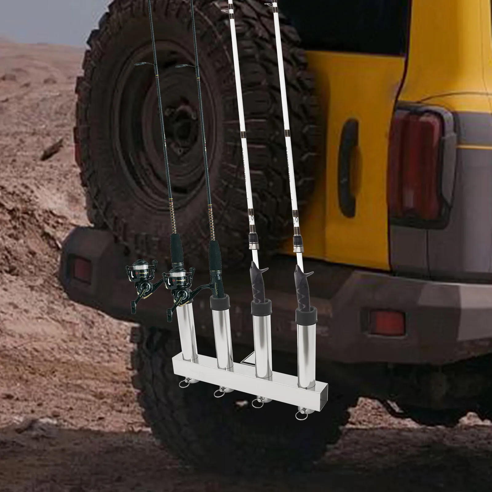 

Stainless Steel Fishing Rod Holder For Cars Rear 4 Link Tube Fishing Rod Holder