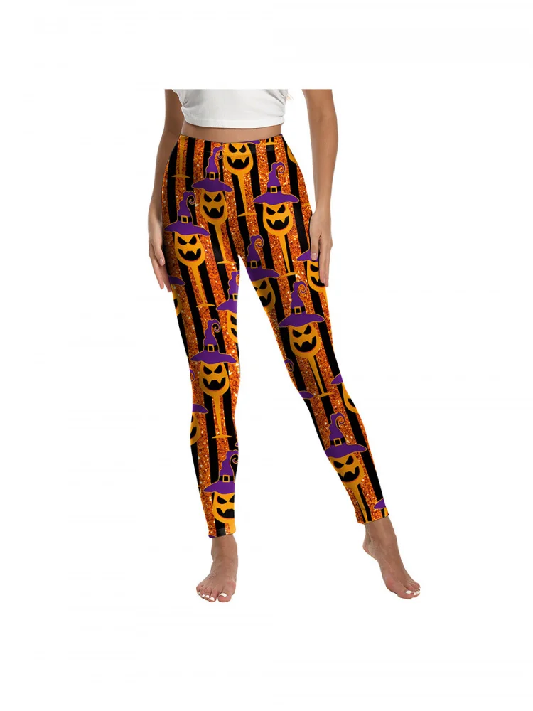 

3D принт Хэллоуин череп узор косплей облегающие спортивные штаны для йоги крутые чувственные женские модные брюки без бренда