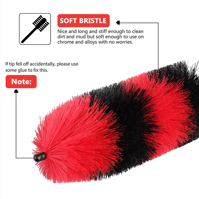

AA81-2X Car Wheel Wash Vehicle Car Motorcycle Wheel Tire Rim Scrub Brush Cleaner Washing Tool