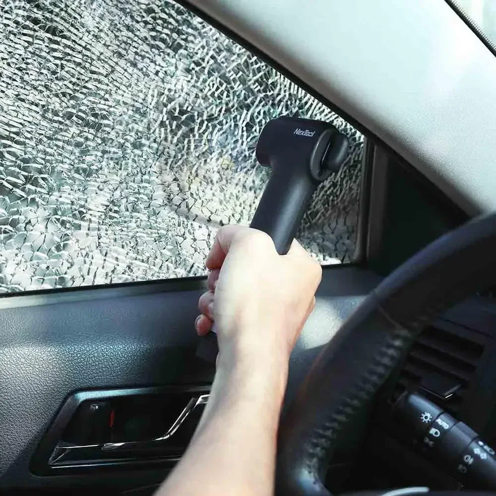 Imagem -03 - Nextool-emergência Car Escape Hammer Multi Martelo de Segurança Window Breaker Cinto de Segurança Cortador Lanterna Powerbank em 1