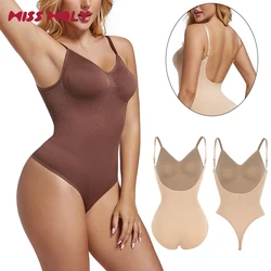 Backless Bodysuit Shapewear Women Camis Tank Top Tummy Control Body Shaper Thongs Briefs Underwear Slimming Waist Trainer