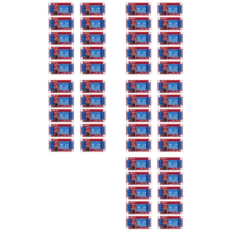 50Pcs Relay Module DC 12V Relay Board 1 Channel With Optocoupler Isolation Support High Or Low Level