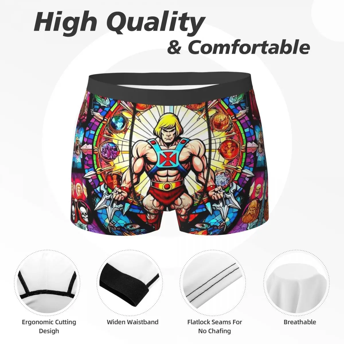 Calzoncillos Boxer, pantalones cortos, tengo el poder, bragas He-Man, ropa interior ventilada para hombre, regalo para novio