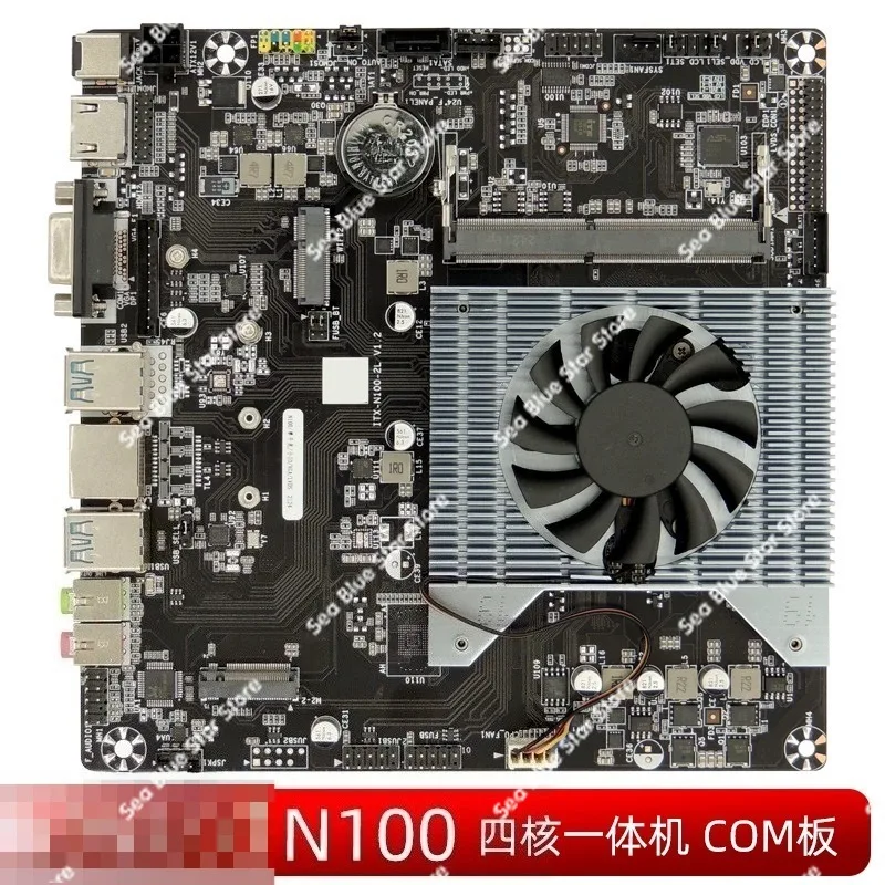 12Th generation new N100 Thin ITX industrial control main board quad-core all-in-one machine mini host HTPC advertising board