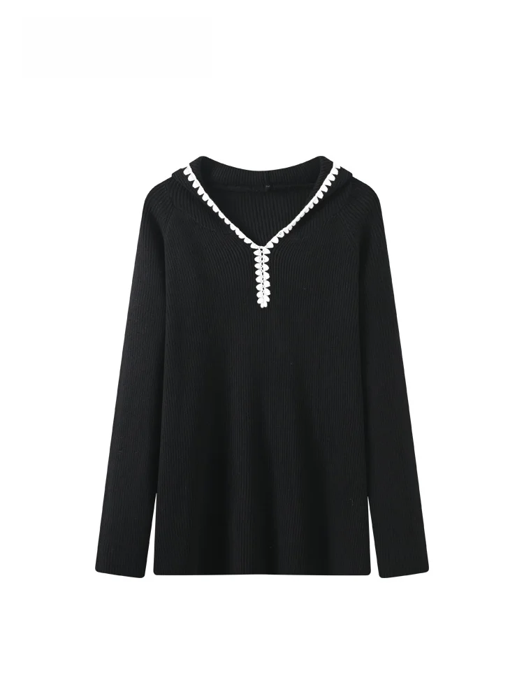 

CaraCLUB Large Size Long Sve Knitted Sweater Women's Casual Sle Faionable Top for Autumn Winter plus Size Comfortable