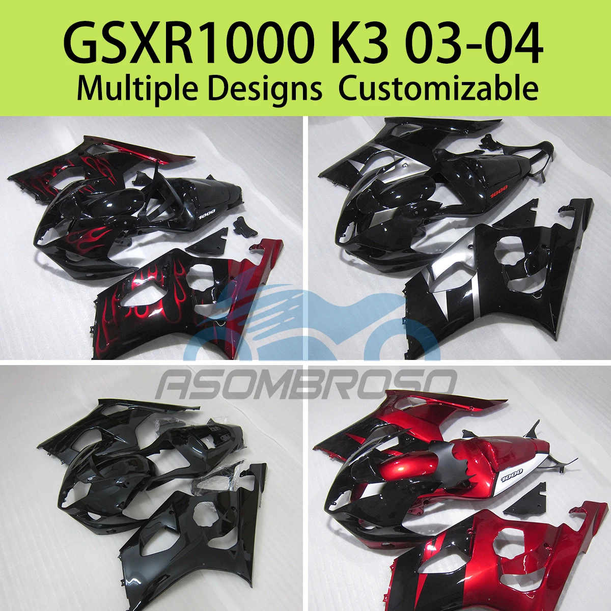 

GSXR 1000 03 04 New Style Fairing Kit for SUZUKI GSXR1000 K3 2003 2004 Good Qualit ABS Injection Bodywork Fairings