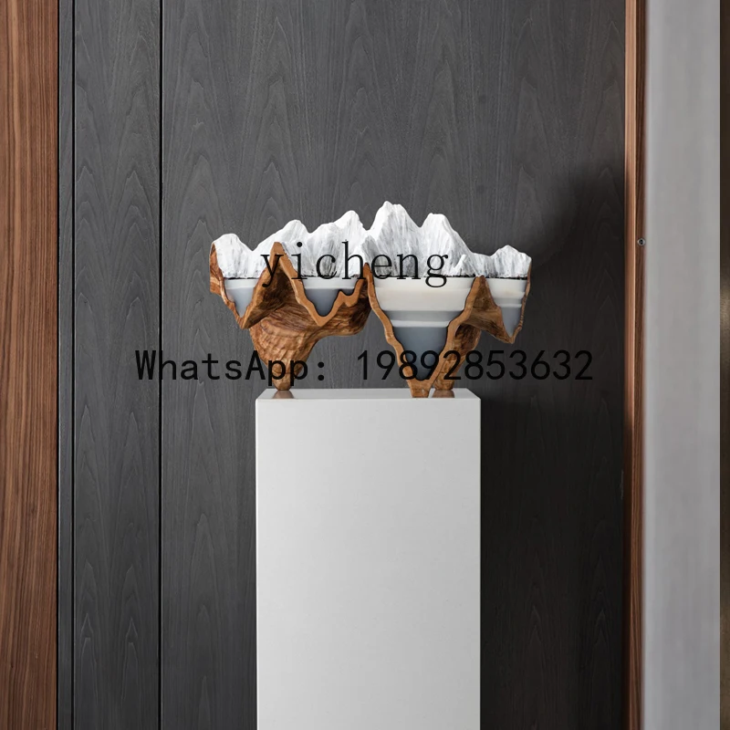 

ww21 Creative Abstract Iceberg Sculpture Artwork Ornament Hotel Front Desk Corridor Aisle Entrance Floor Decoration
