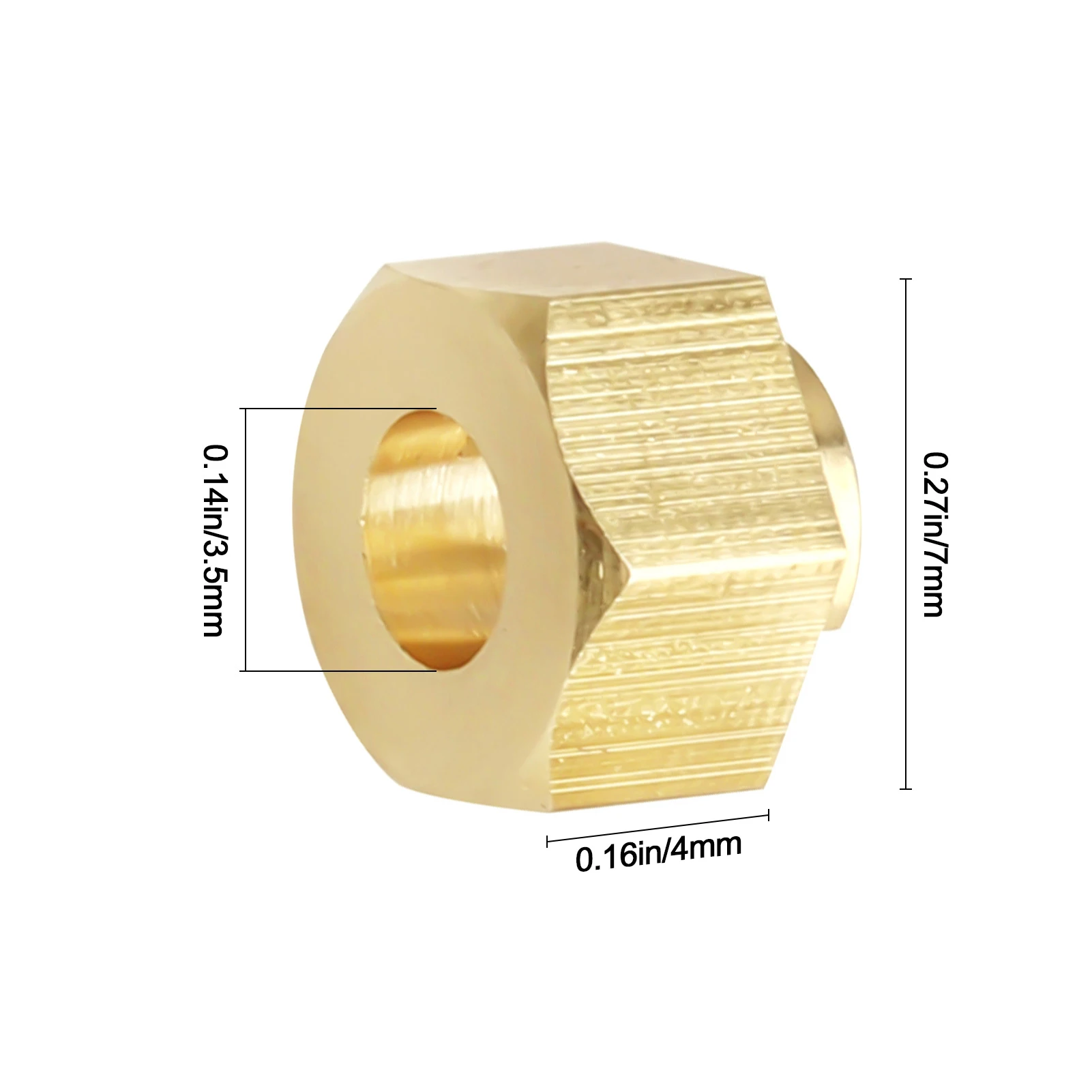 HobbyPark Brass Wheel Hex Hubs with Lock Nuts & Wheel Wrench for TRX4M 1/18 RC Crawler Replacement of 9750 4Pcs