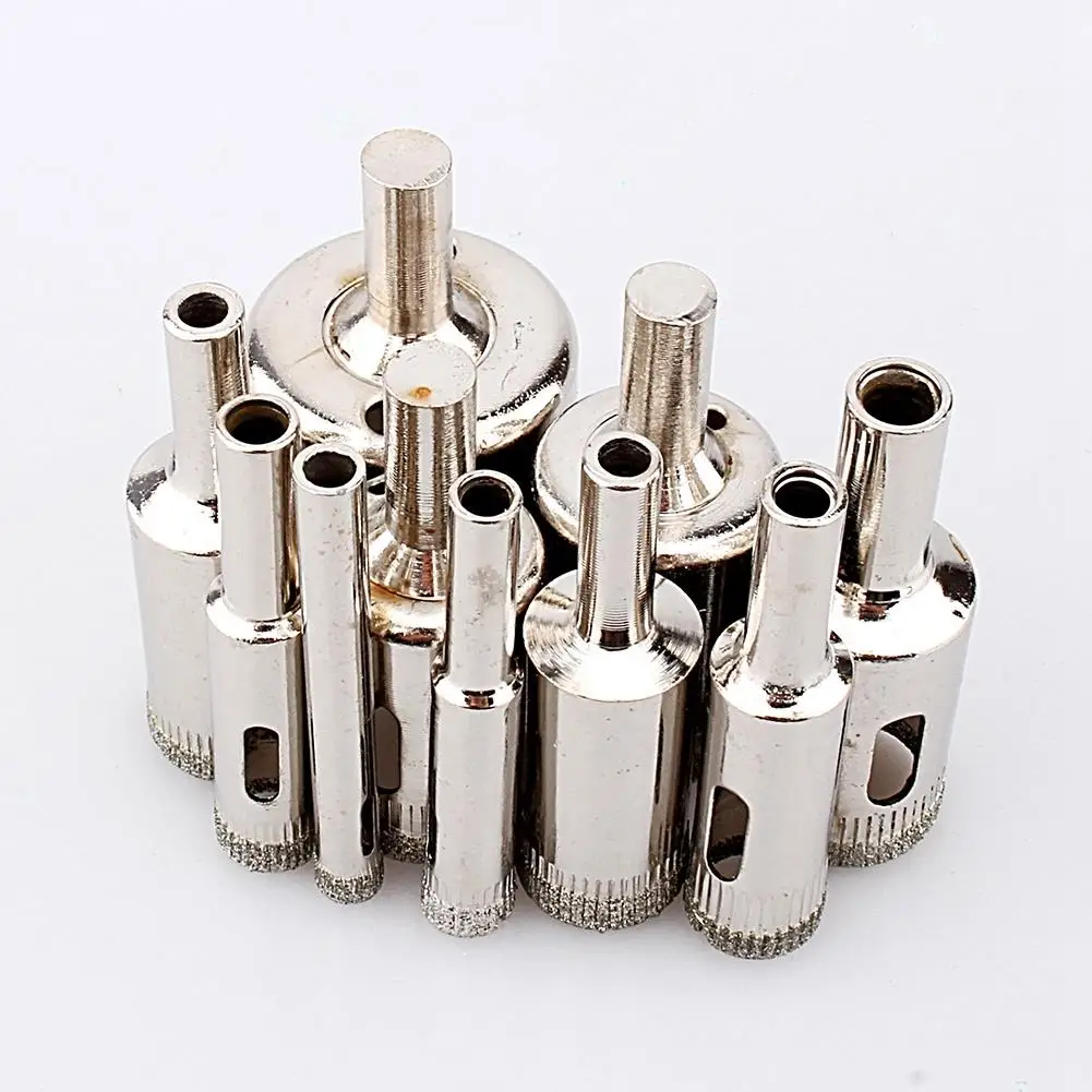 

10 PCS Hole Saw Drill Bit Set for Tile Ceramic Glass DIY Tool Accessories 6-30mm Cutting Bits