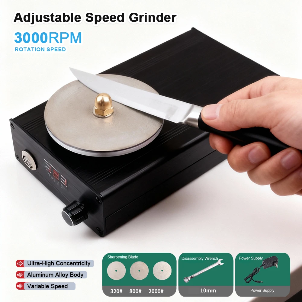 

Electric Knife Sharpener Adjustable Speed Sharpening Machine Mini Blade Grinder Cordless Knife Blade Polishing Machine