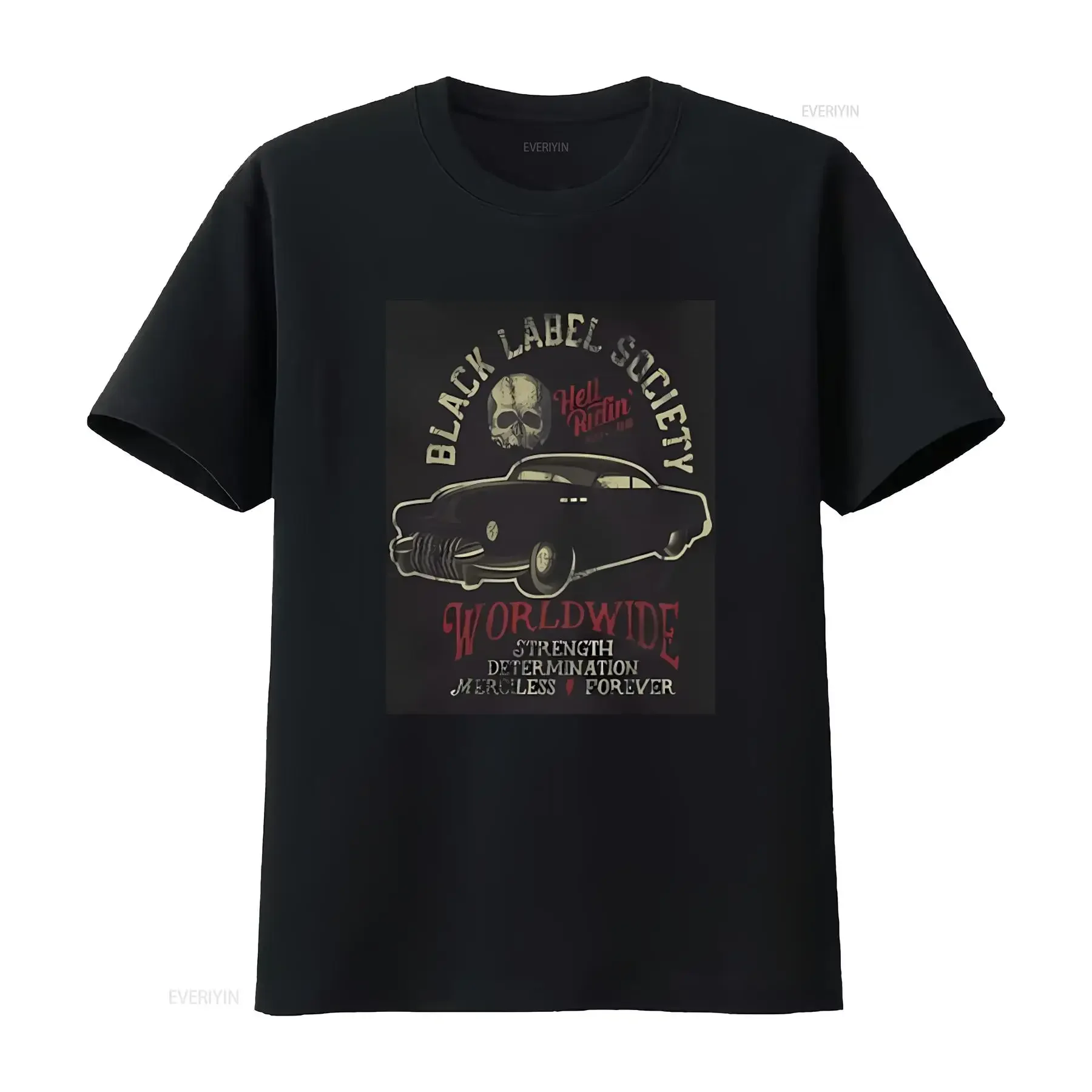 Black Label Society Hell Ridin Worldwide Strength Determination Merciless Forever T Shirt vintage Washed Soft Stylish fashion