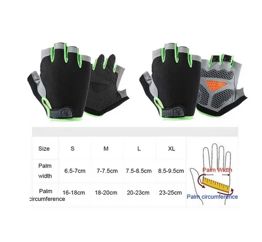 Men Women Gym Gloves Weightlifting Fitness Training Non Slip Palm Protector Breathable Fingerless Bike Bicycle Cycling Gloves