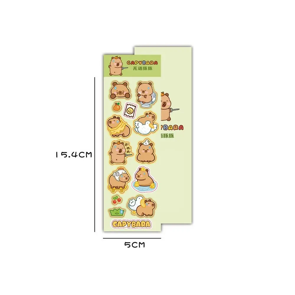 Poster Fashion Capybara Laser Sticker Cute Cartoon Decorative Sealing Sticker DIY Creative Hand Ledger Decorative Stickers Girl