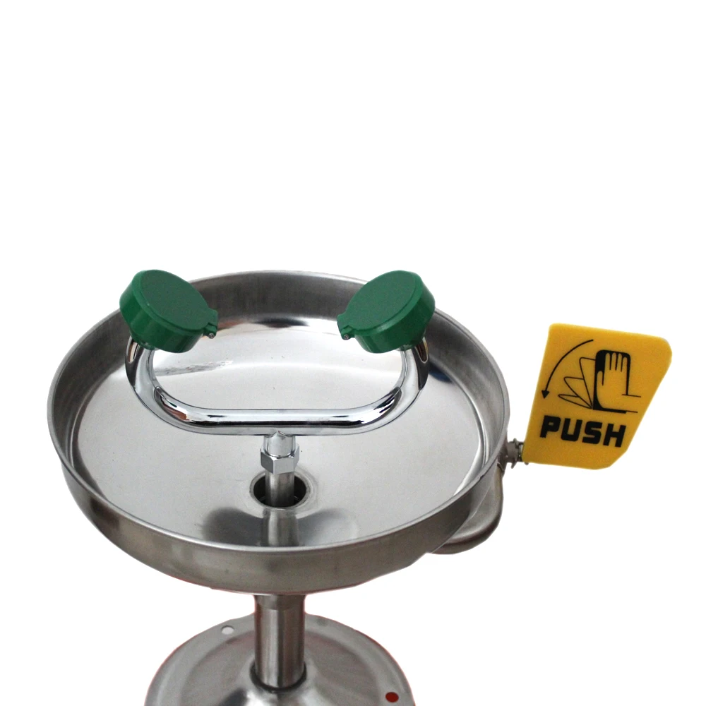 Wall Mounted 304 Stainless Steel Bowl Eyewash station Double Mouth