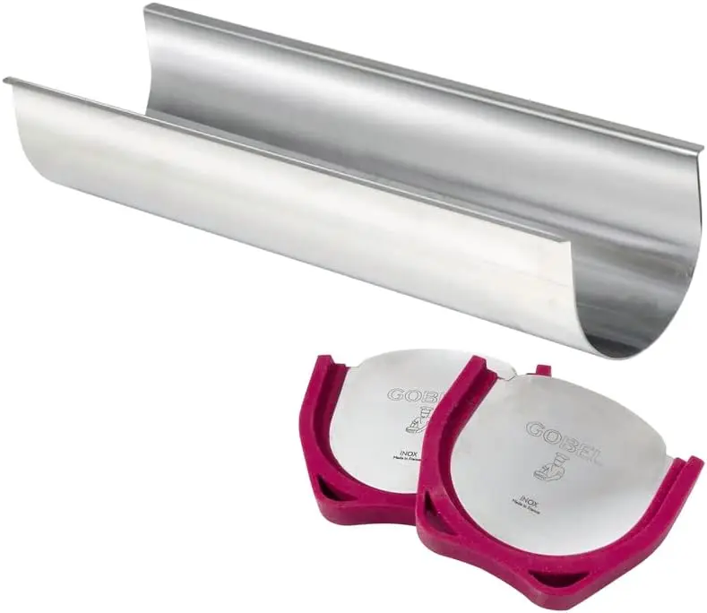 

Форма для бревен Yule из нержавеющей стали, 11 13/16 x 3 3/8 x 2 11/16 дюйма, герметичная для праздничных десертов