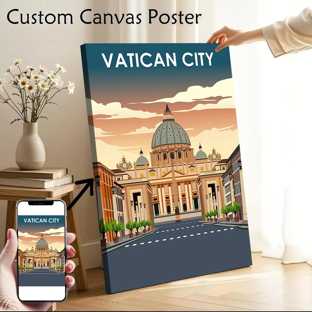 Vatican City Travel Canvas Wall Art Poster Personalized Photo Printing Perfect Gift for Bedroom Room Decorations Wand Deko Mural