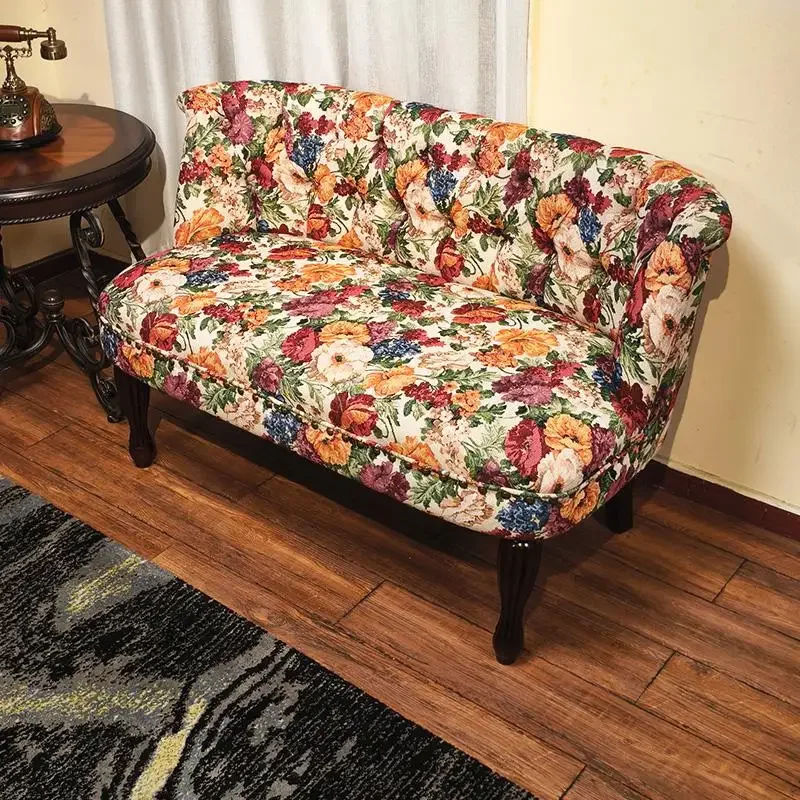 

yj9 American light luxury single sofa living room B & B retro style small apartment leisure solid wood tiger chair
