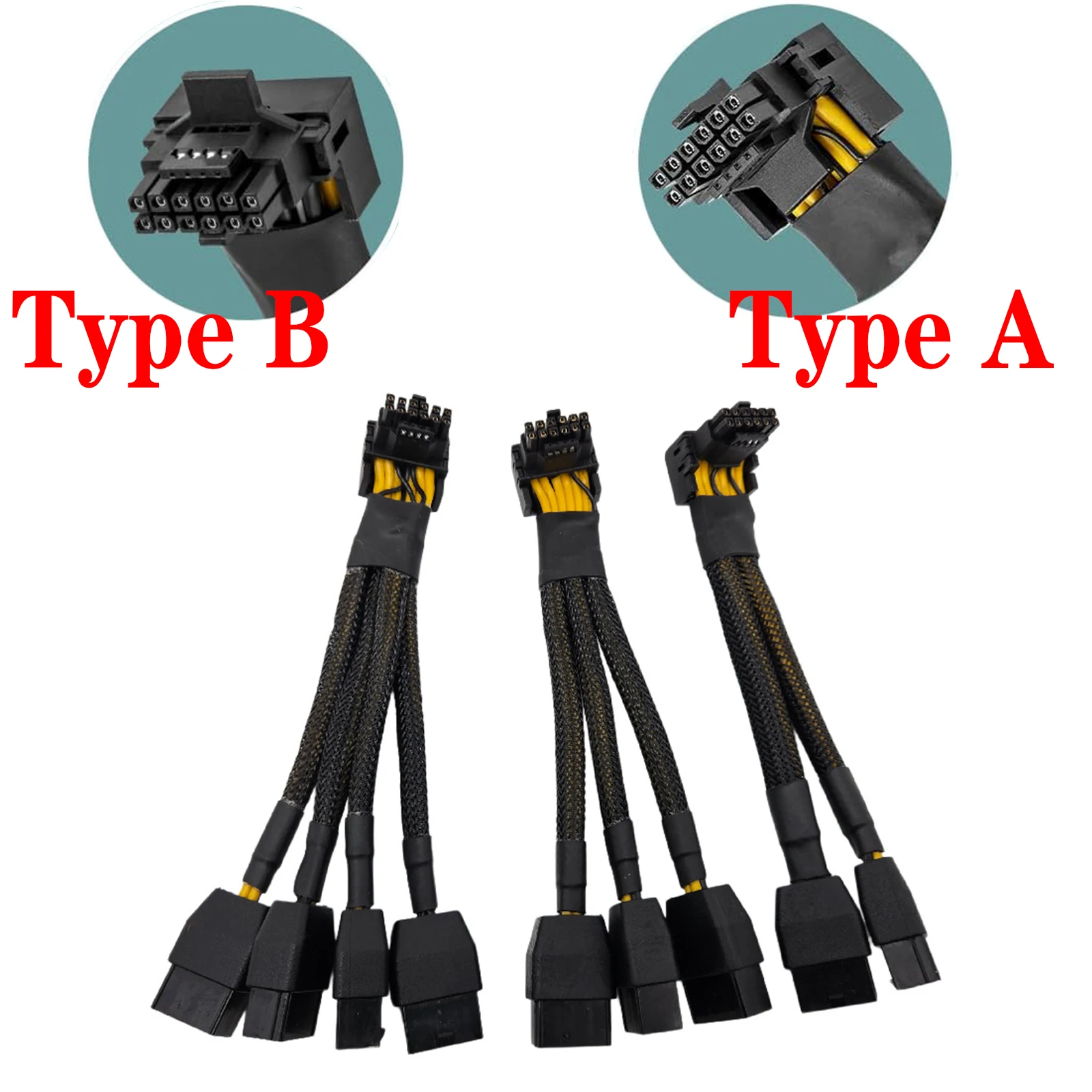 600W PCIe 5.0 3x8/4x8/2x8 Pin to 12VHPWR Cable – ATX 3.0 12+4 Pin GPU Power Cord, 16AWG for RTX 4090/4080/4070 Ti/3090 Ti