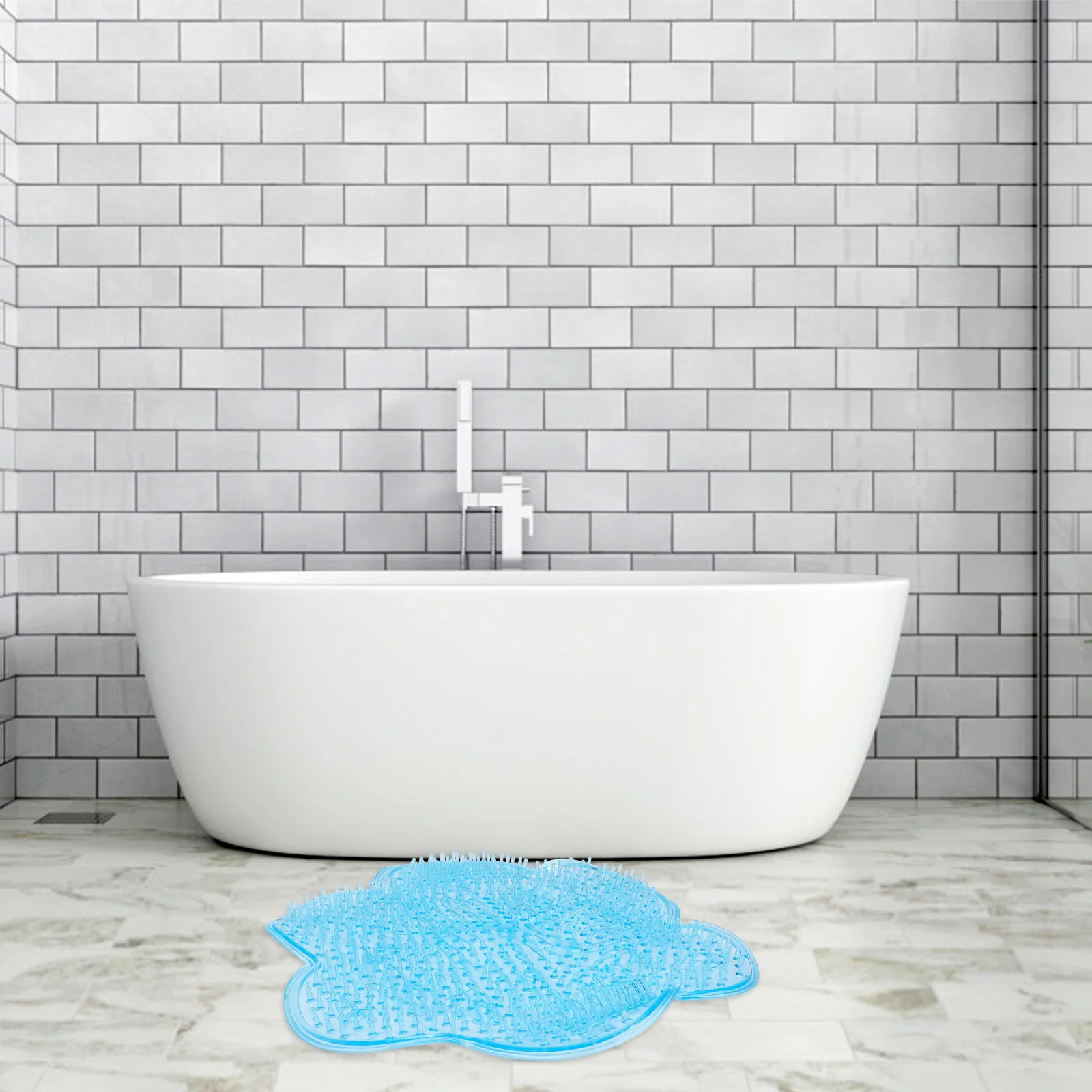 

Eco Friendly Anti Shower Mat with Cups Comfortable Bath Floor Rug Non Skid Massage Foot Mat for Bathroom