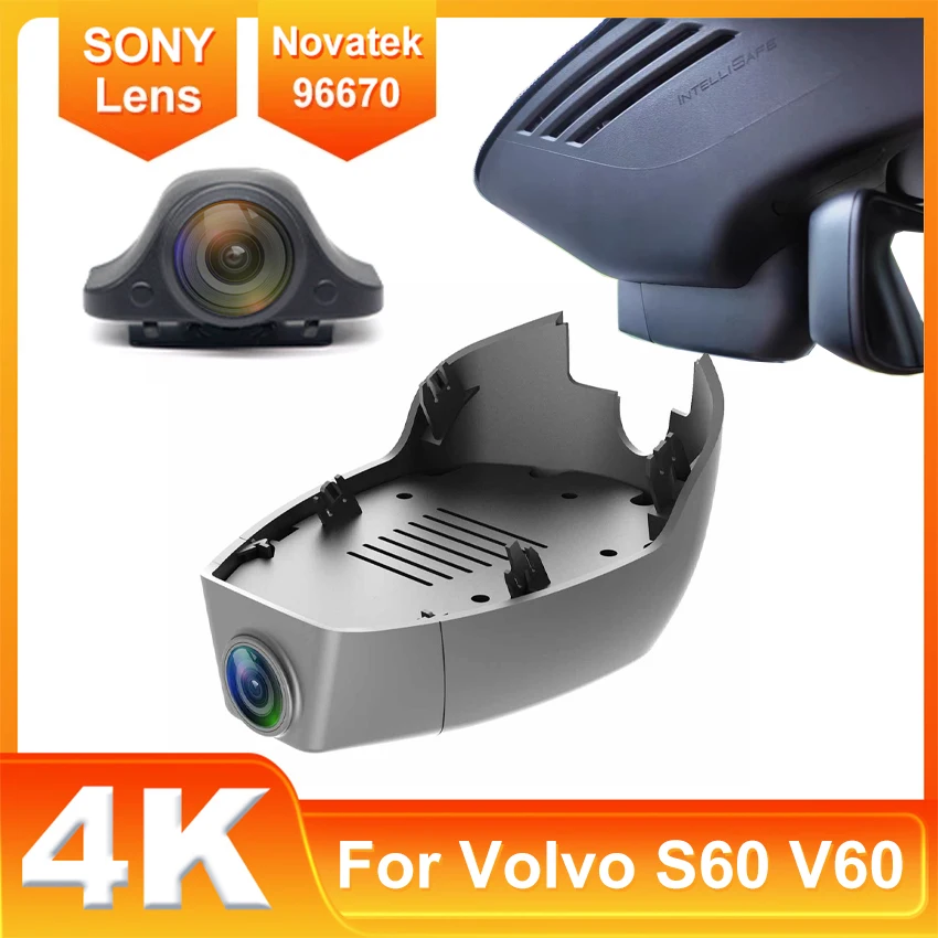 Dash Cam For Volvo S60 V60 2019 2020 2021 2022 2023 2024 2025 2026, Plug and Play Car DVR Dashcam for Car Camera Video Recorder