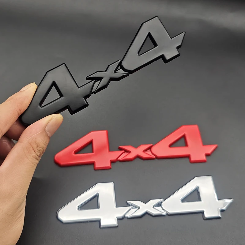 ثلاثية الأبعاد معدن أحمر كروم أسود شعار السيارة الخلفي 4x4 شعار لتويوتا تاكوما تندرا 4X4 شارة رسائل عدد ملصق اكسسوارات السيارات