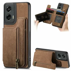 G85 G55 G56 G96 5G Zipper Wallet Case Leather Capa for Motorola Moto G34 G35 G66Y J G75 35 56 G Stylus 15 Power Cover Card Funda