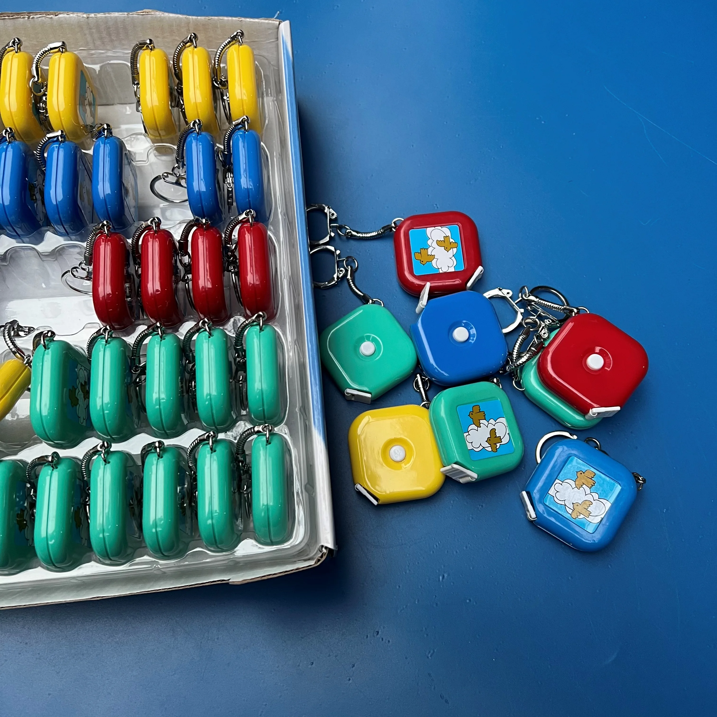 Bird Mini Tape Measure Keychain Tape Measure Convenient Slider Tape Measure 1m/1.5m，10PCS