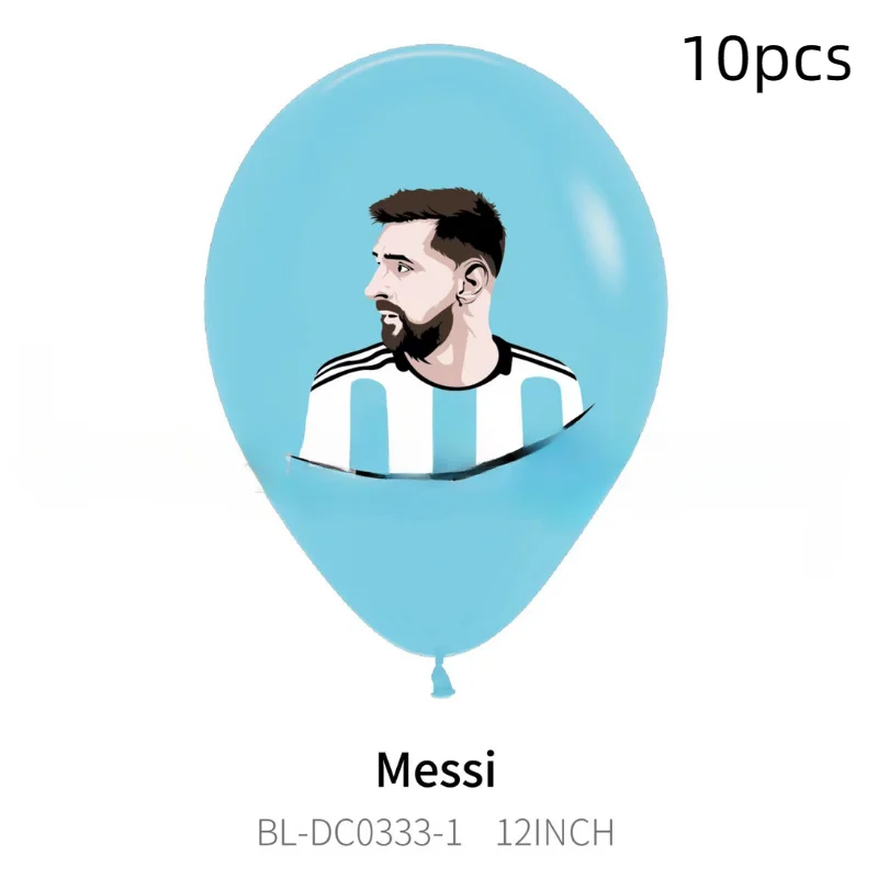 Football Messie Balloon Party Decoration Supplies Argentine Superstar Festival Happy Birthday Soccer Latex Globos