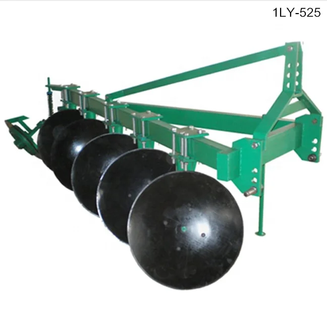 1LY-525 Disc Ploughing Machine With 5 Blades Mini Plough Gearbox Farm Equipment For Agriculture 250-300mm Depth Of Cut