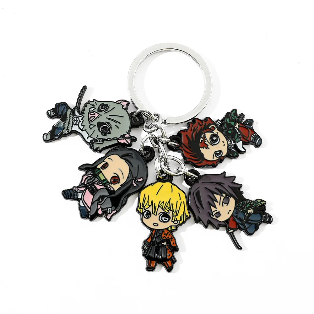 Lindo llavero de anime Demon Slayer, serie Kamado, colgante de cosplay de Tanjirou y Tomioka Giyuu, regalos para amantes del anime