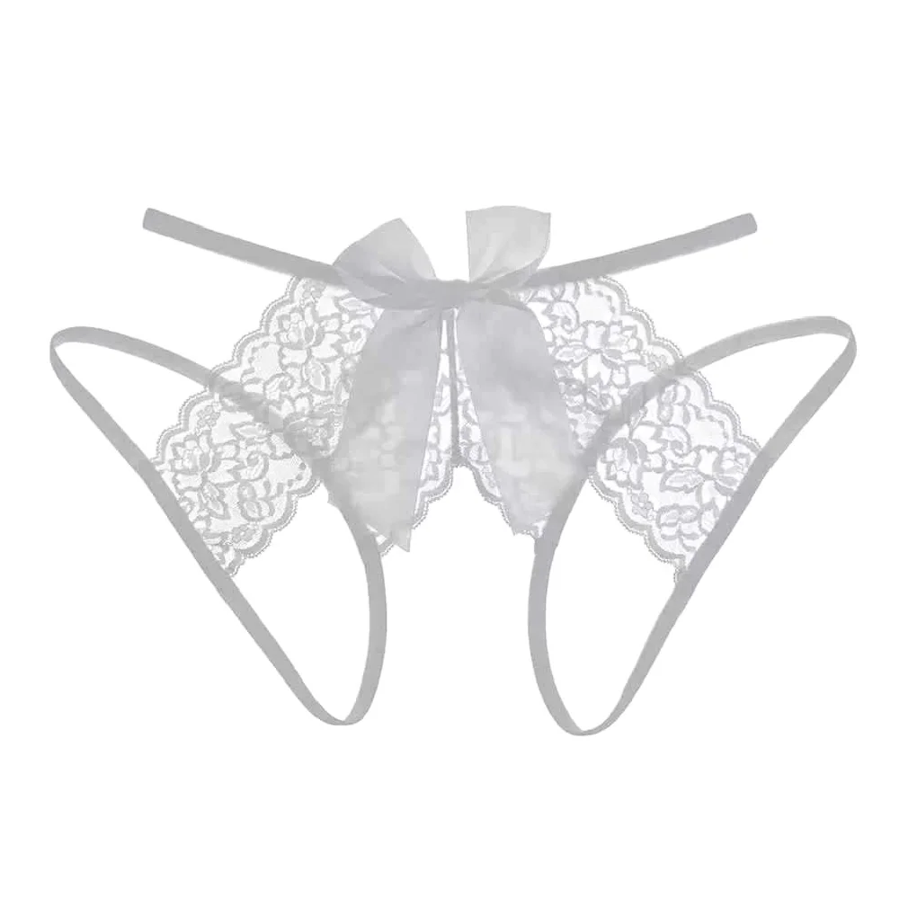 

Sexy Lingerie Uniform Temptation plus Size Women's Passion Pure Desire Lace Tearable Spicy Open-Crotch Panties