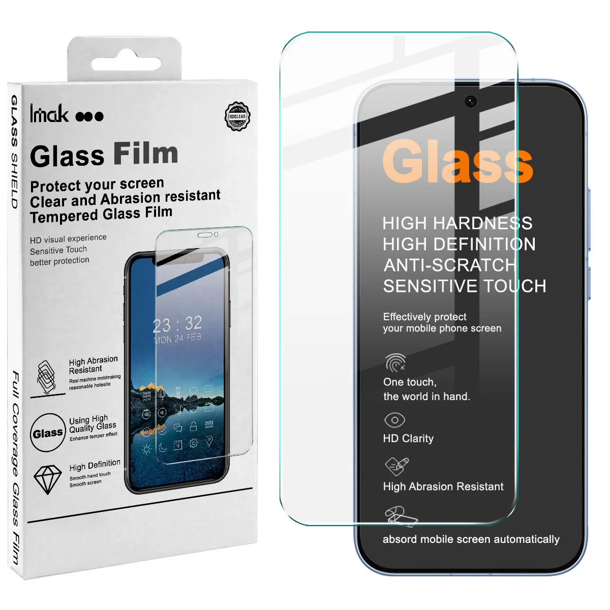 

IMAK H Tempered Glass for iQOO Z11 Turbo 5G Screen Protector Film Support Fingerprint