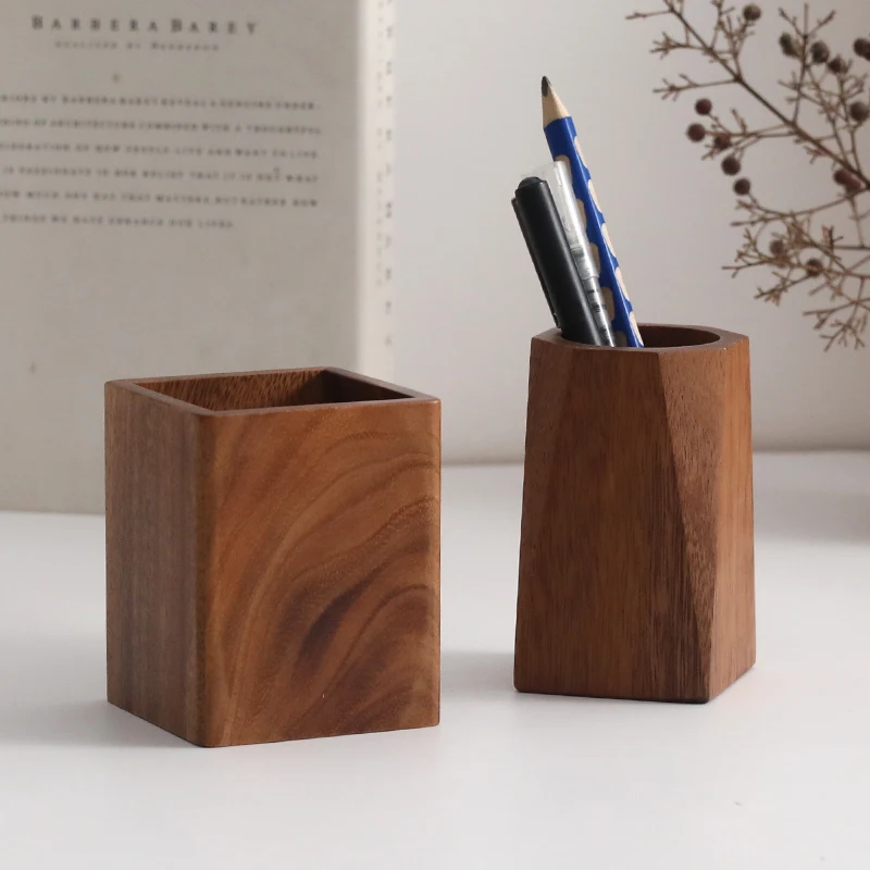 creative-walnut-wood-pen-holder-office-desktop-storage-box-cute-decorative-item-real-wood-pen-bucket-stationery-organizer