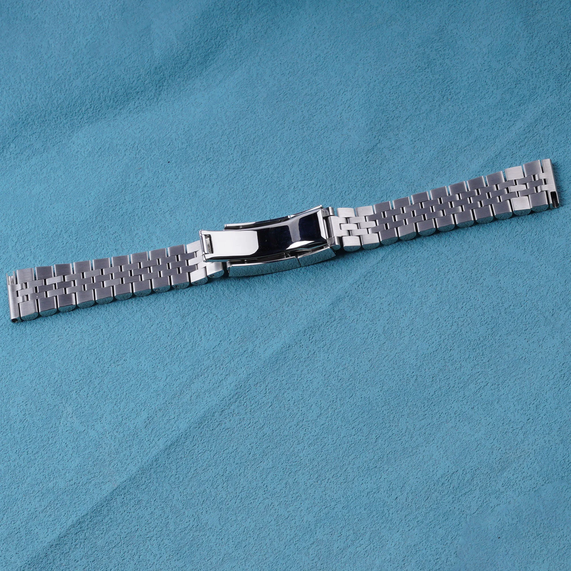 Rolamy 20 22mm Silver Stainless Steel Replacement Wrist Watch Band Strap Bracelet Jubilee with Oyster Clasp For Seiko Bracelet