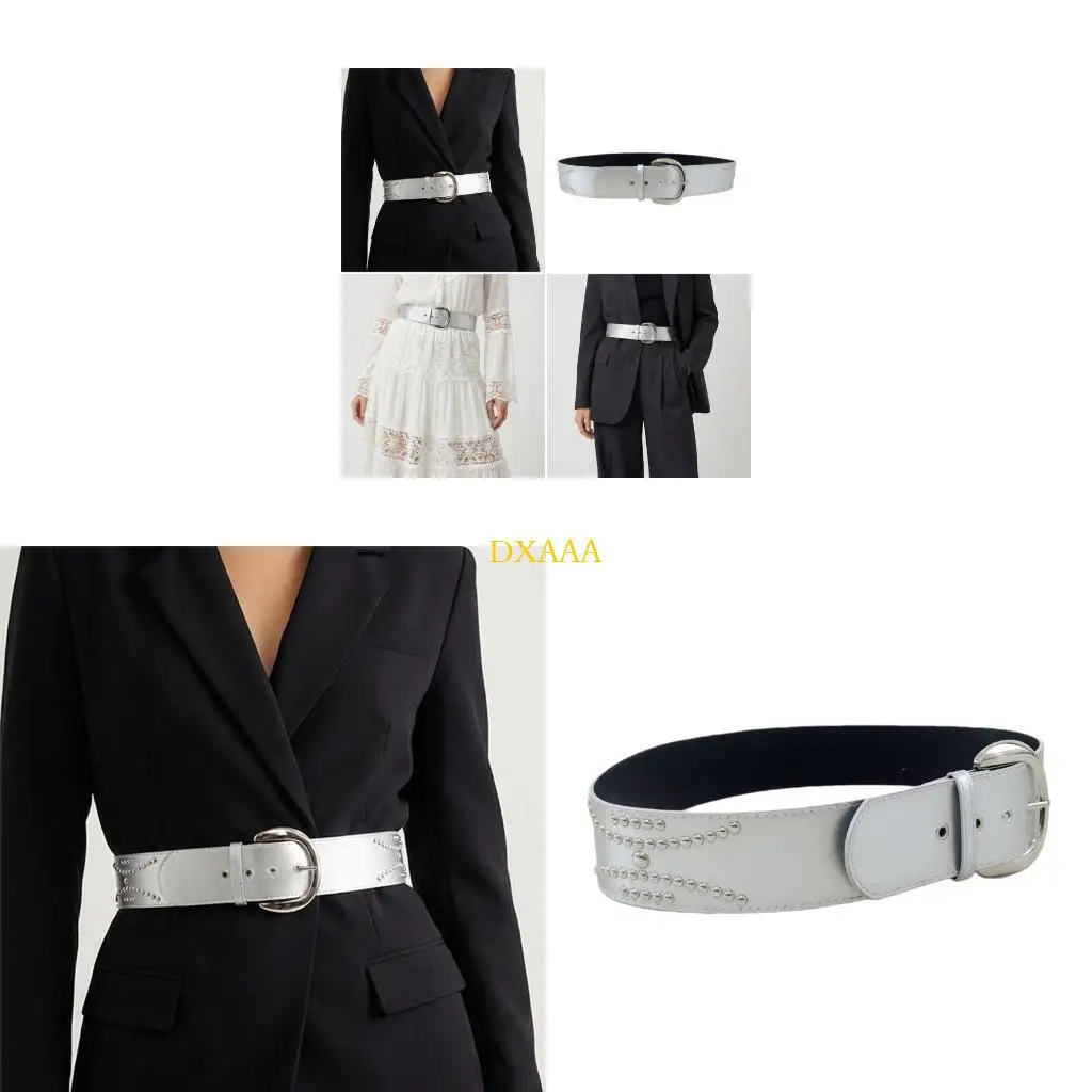 DXAA Rocker Adjustable PU Hip Hop Charm Strap For Women Daily Wear Jeans